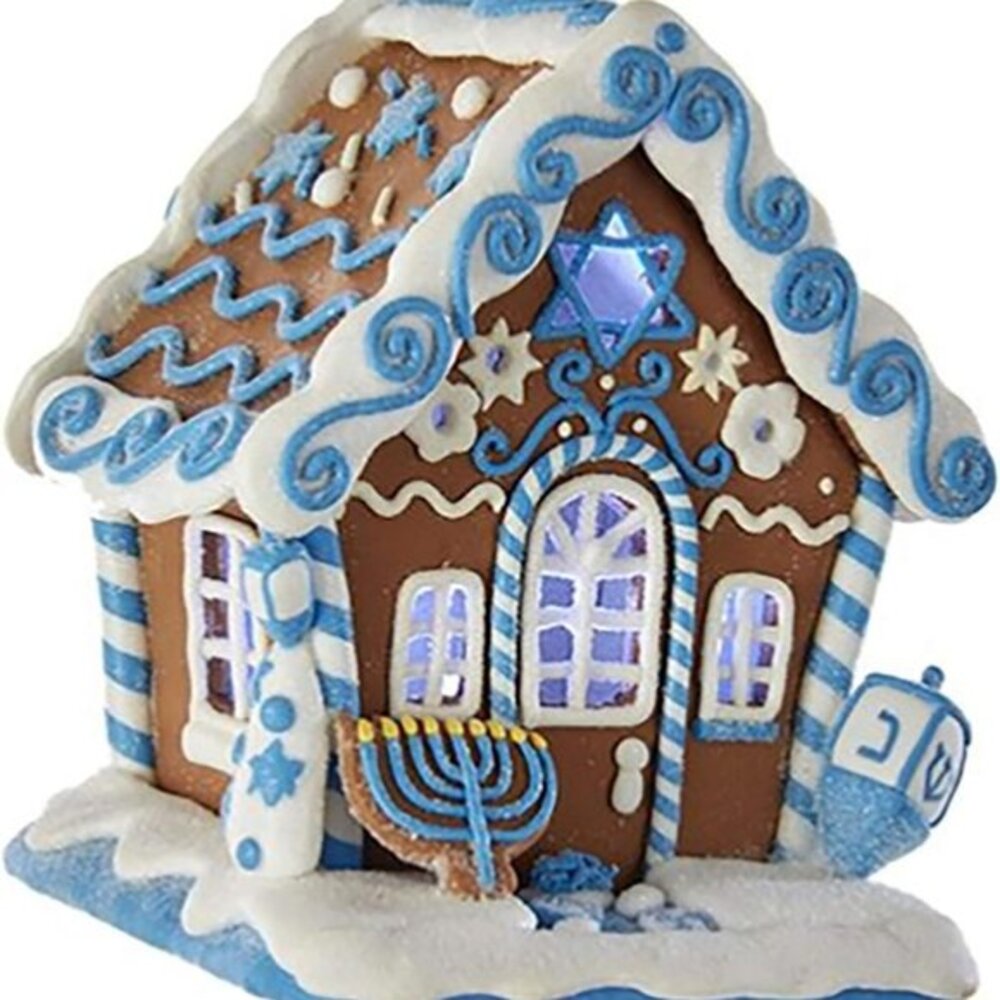 Adler Gingerbread Led Hanukkah House Ornament